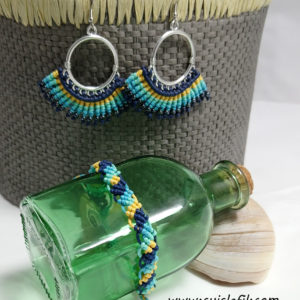 contemporary earrings and bracelet