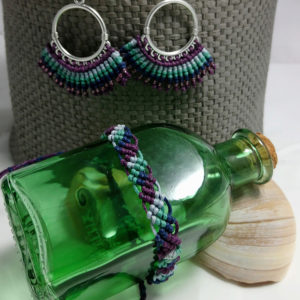 peacock earrings and bracelet